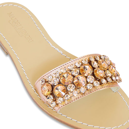 Natasha Slide Sandal (rose gold)